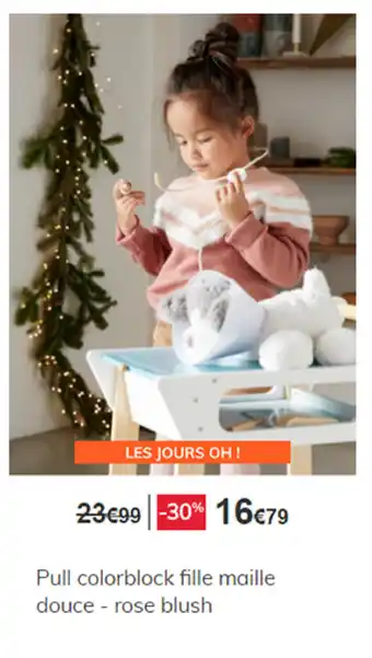 Vertbaudet Pull colorblack fille maille douce offre
