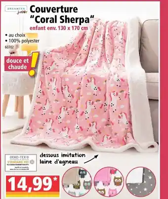 Norma Couverture "coral sherpa" offre