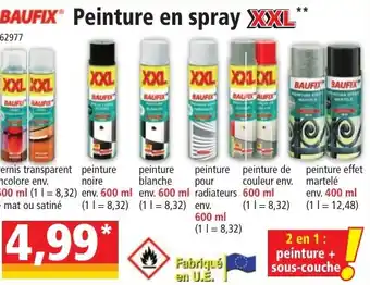 Norma BAUFIX Peinture en spray XXL" offre