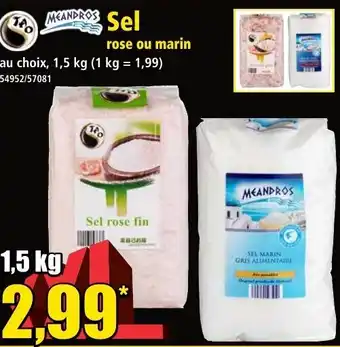 Norma Sel rose ou marin offre