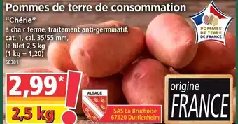 Norma Pommes de terre de consommation "chérie" offre