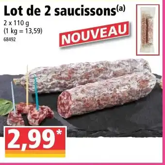 Norma Lot de 2 saucissons offre