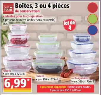 Norma Boîtes, 3 ou 4 pièces offre