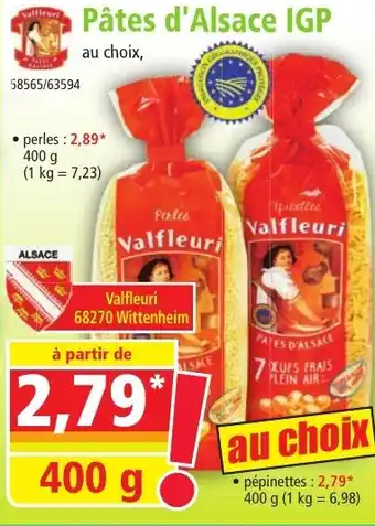 Norma Pâtes d'Alsace IGP offre