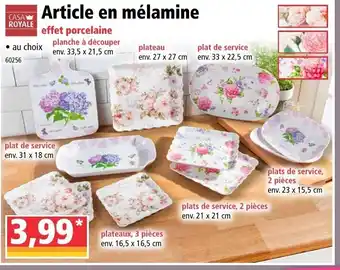 Norma Article en mélamine offre