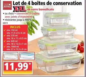 Norma Lot de 4 boîtes de conservation offre