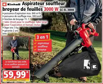 Norma Aspirateur souffleur broyeur de feuilles offre