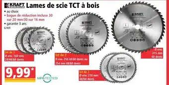 Norma Lames de scie TCT à bois offre
