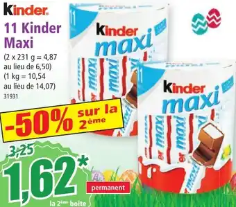 Norma 11 Kinder Kinder Maxi offre