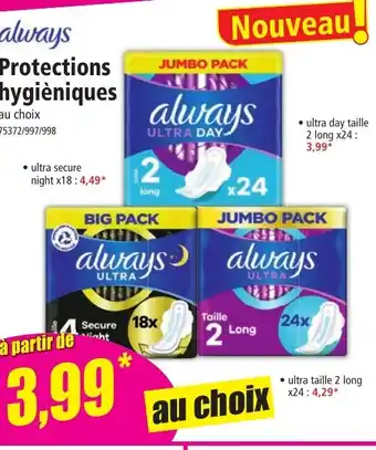 Norma Protections hygièniques offre