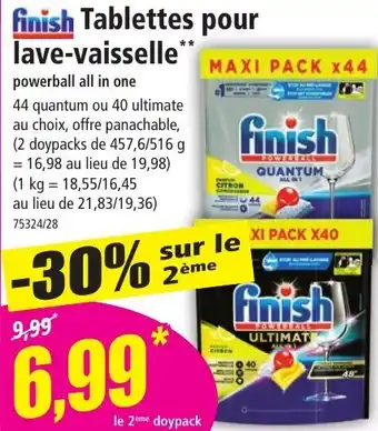 Norma finish Tablettes pour lave-vaisselle** offre
