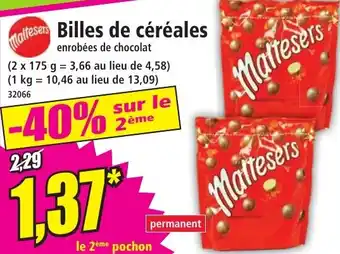 Norma Billes de céréales offre