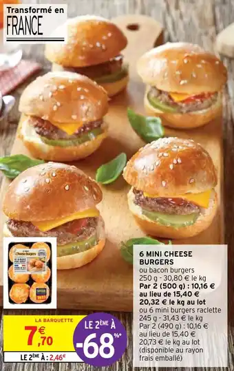 Intermarché Hyper 6 MINI CHEESE BURGERS offre