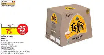 Intermarché Hyper BIÈRE BLONDE LEFFE offre