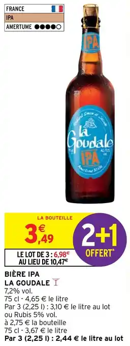 Intermarché Hyper BIÈRE IPA LA GOUDALE offre