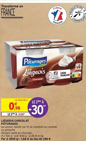 Intermarché Hyper LIÉGEOIS CHOCOLAT PÂTURAGES offre