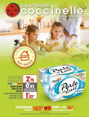 Coccinelle Supermarché Yaourt Nature Perle De Lait Yoplait offre