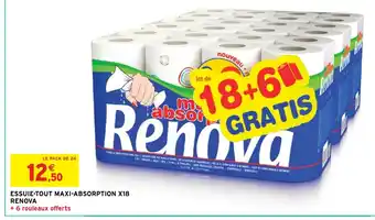Intermarché Hyper ESSUIE-TOUT MAXI-ABSORPTION X18 RENOVA offre