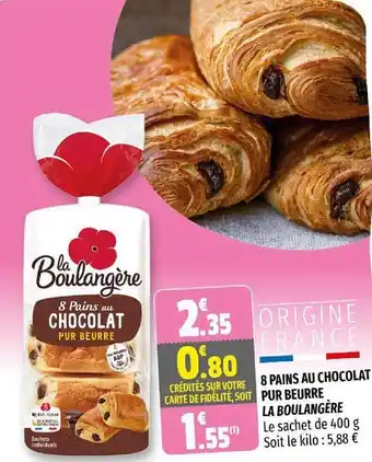 8 Pains Au Chocolat Pur Beurre La Boulangère