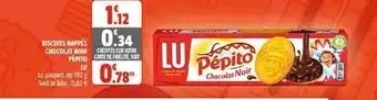 Coccinelle Supermarché Biscuits Nappés Chocolat Noir Pépito Lu offre