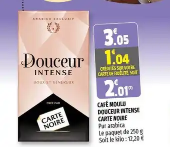 Coccinelle Supermarché Café Moulu Douceur Intense Carte Noire offre