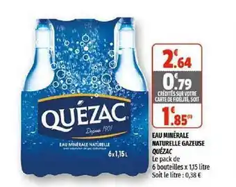 Eau Minérale Naturelle Gazeuse Quézac