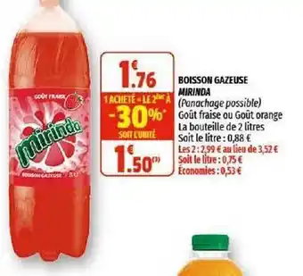 Coccinelle Supermarché Boisson Gazeuse Mirinda offre