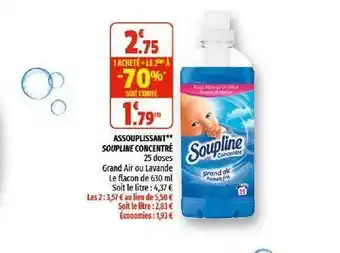 Coccinelle Supermarché Assouplissant Soupline Concentré offre
