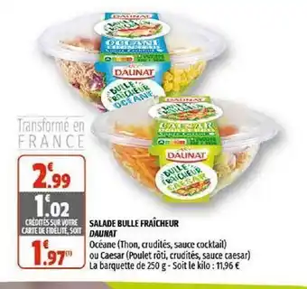 Coccinelle Supermarché Salade Bulle Fraîcheur Daunat offre