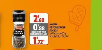 Coccinelle Supermarché Moulin De Poivre Noir Ducros offre