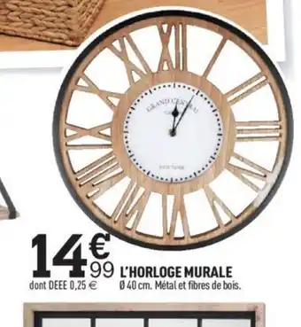 Centrakor L'HORLOGE MURALE offre