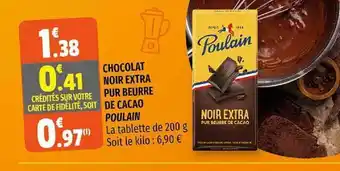 Coccinelle Supermarché Chocolat Noir Extra Pur Beurre De Cacao Poulain offre