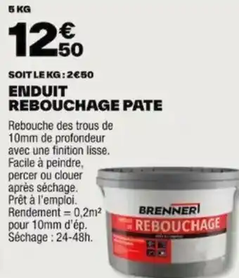 Brico Dépôt ENDUIT REBOUCHAGE PATE offre