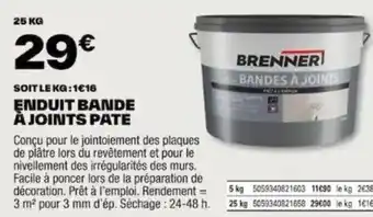 Brico Dépôt ENDUIT BANDE A JOINTS PATE offre
