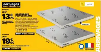 Brico Dépôt 6 PANNEAUX POLYURETHANE offre