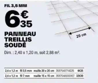 Brico Dépôt PANNEAU TREILLIS SOUDÉ offre