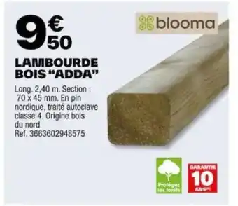 Brico Dépôt LAMBOURDE BOIS "ADDA" offre