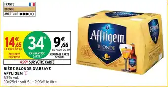Intermarché BIÈRE BLONDE D'ABBAYE AFFLIGEM I offre