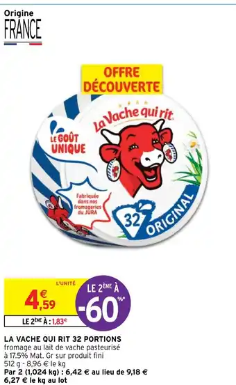 Intermarché LA VACHE QUI RIT 32 PORTIONS offre