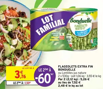 Intermarché FLAGEOLETS EXTRA FIN BONDUELLE offre