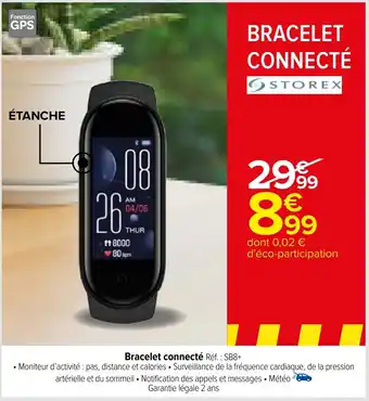 Carrefour Bracelet connecté Réf. : SB8+ offre