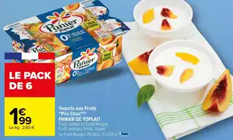Carrefour Yaourts aux Fruits "Prix Choc"(⁰) PANIER DE YOPLAIT offre