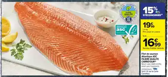 Carrefour Filet de saumon Atlantique ASC FILIERE QUALITE CARREFOUR (P) offre