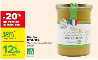 Carrefour Miel Crémeux ou de Fleurs, 500 ml. offre
