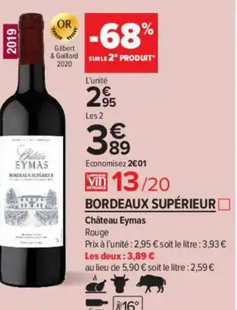 Bordeaux Supérieur Château Eymas Rouge