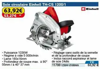 Scie Circulaire Einhell TH-CS 1200/1