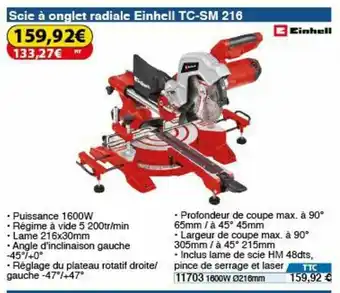 Scie a Onglet Radisle Einhell TC-SM 216