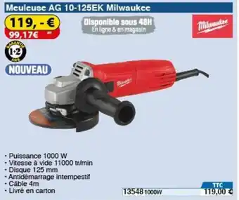 Meuleuse AG 10-125EK Milwaukee