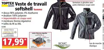 Norma Veste de travail softshell offre