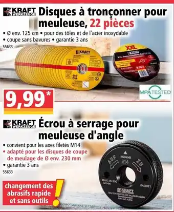 Norma Disques à tronçonner pour meuleuse offre